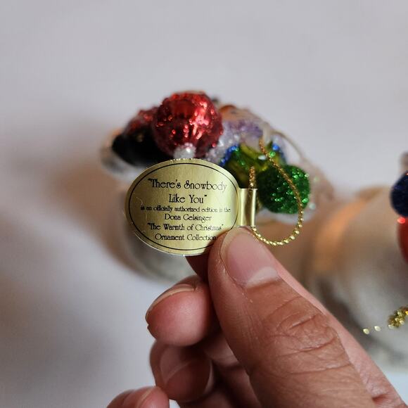 Bradford Exchange Dona Gelsinger The Warmth of Christmas Snowmen Light Ornaments - Picture 6 of 7